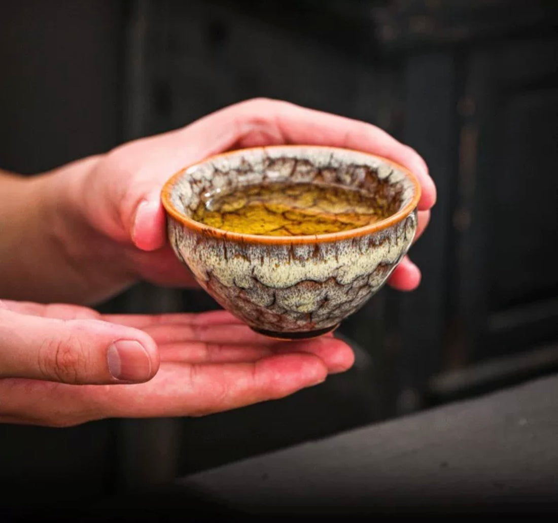 Chinese Kung Fu Clear Tea Water Cups Sets,Handmade Tea Cup - Dragon Scale